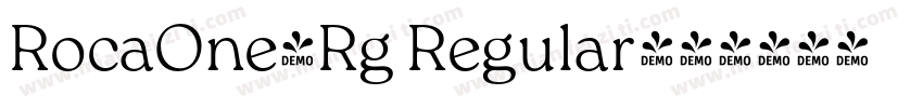 RocaOne-Rg Regular字体转换